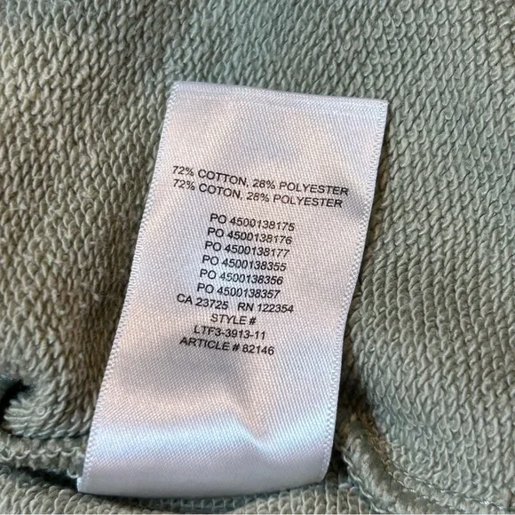 Tna Aritzia Cozy Fleece Perfect Quarter Zip Sweatshirt Sage Green - Picture 4 of 6